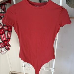 Red Short Sleeve Bodysuit